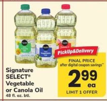 Signature Select Vegetable or Canola Oil