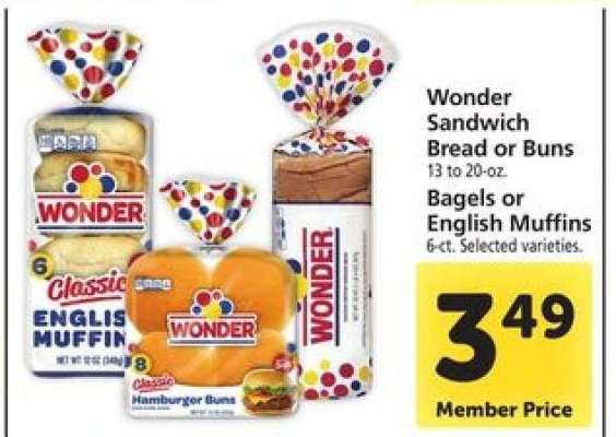 Wonder Sandwich Bread or Buns