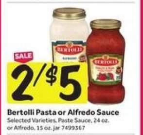 Bertolli Pasta or Alfredo Sauce