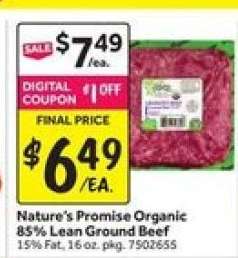 Nature's Promise Organic 85% Lean Ground Beef
