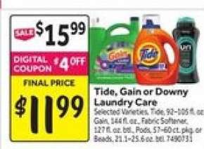 Tide, Gain or Downy Laundry Care