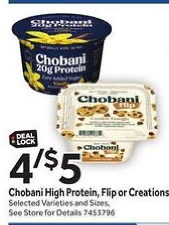 Chobani High Protein, Flip or Creations