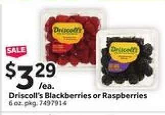 Driscoll's Blackberries or Raspberries