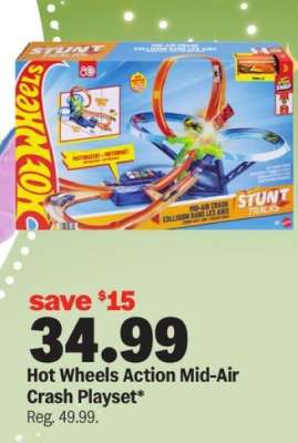 Hot Wheels Action Mid-Air Crash Playset