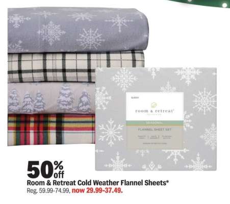 Room & Retreat Cold Weather Flannel Sheets