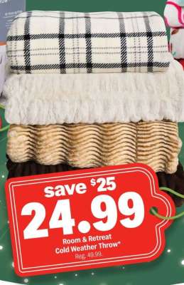 Room & Retreat Cold Weather Throw*