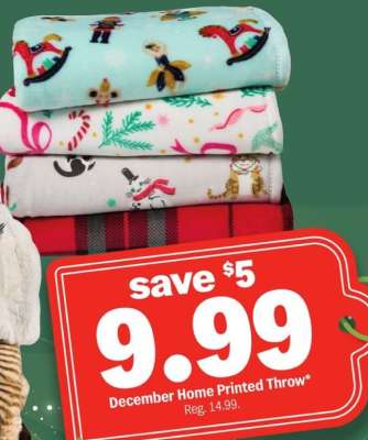 December Home Printed Throw