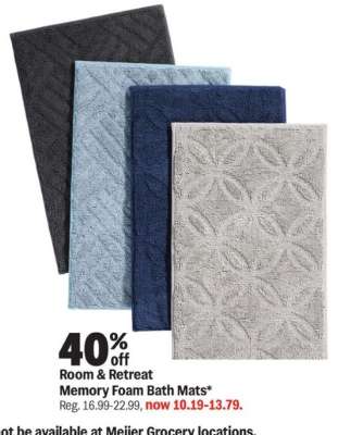 Room & Retreat Memory Foam Bath Mats