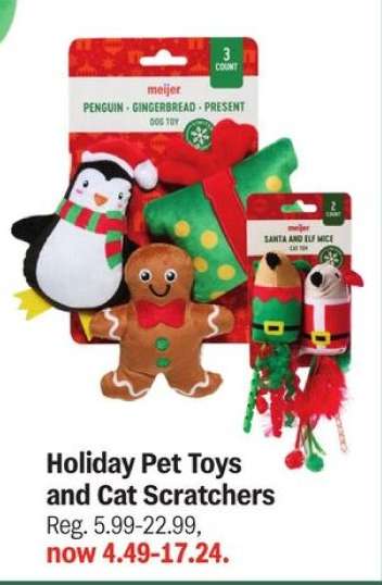Holiday Pet Toys and Cat Scratchers