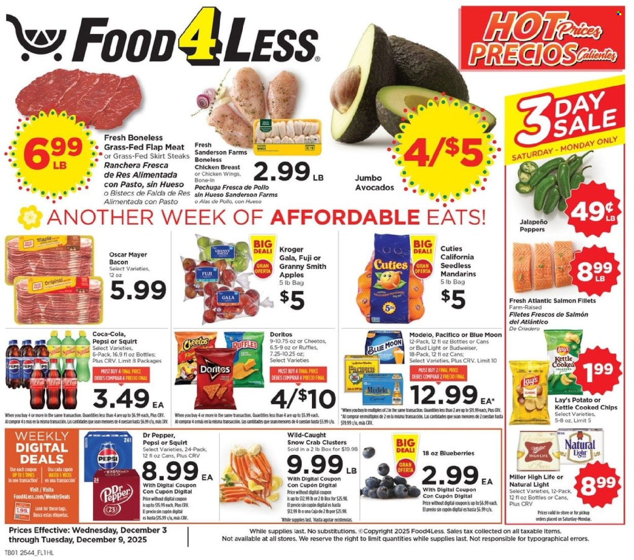 Food 4 Less ad - 12/03/2025 - 12/09/2025. Page 1