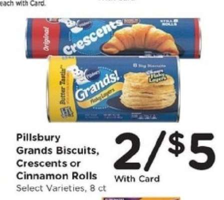 Pillsbury Grands Biscuits, Crescents or Cinnamon Rolls