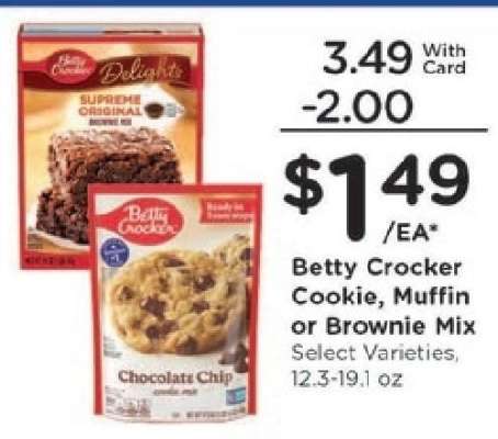Betty Crocker Cookie, Muffin Or Brownie Mix