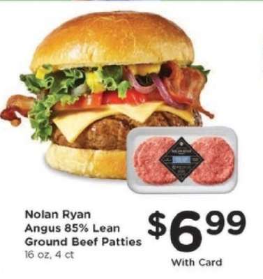 Nolan Ryan Angus 85% Lean Ground Beef Patties
