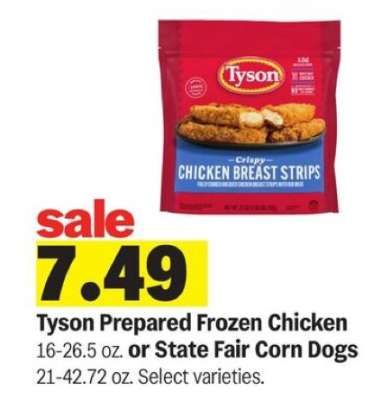 Tyson Prepared Frozen Chicken or State Fair Corn Dogs*