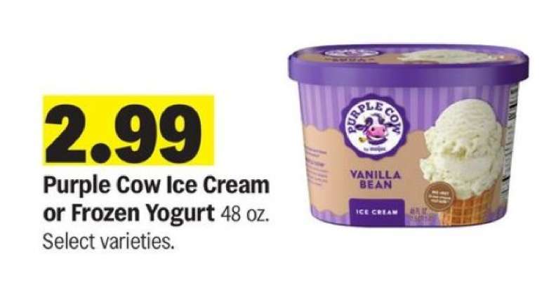 Purple Cow Ice Cream or Frozen Yogurt