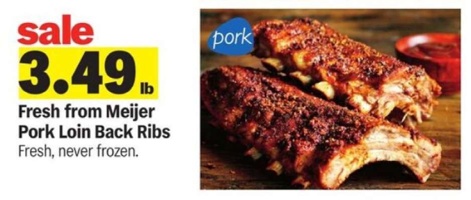 Fresh from Meijer Pork Loin Back Ribs