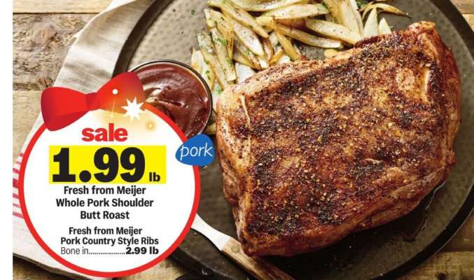 Fresh from Meijer Whole Pork Shoulder Butt Roast