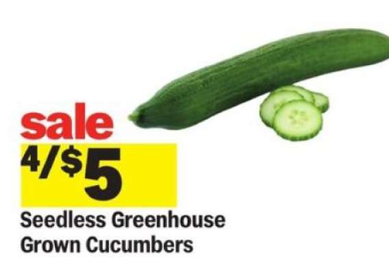 Seedless Greenhouse Grown Cucumbers
