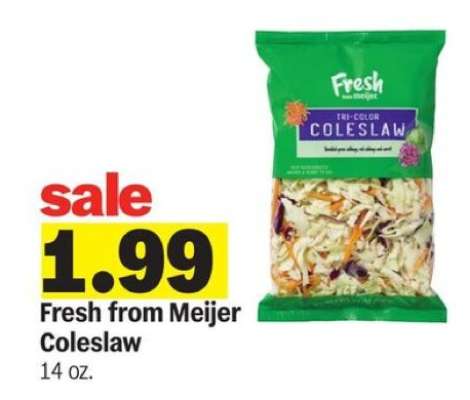 Fresh from Meijer Coleslaw