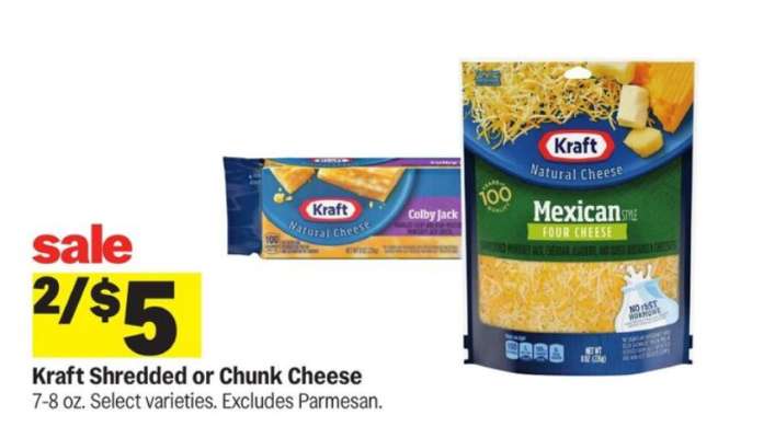 Kraft Shredded or Chunk Cheese*