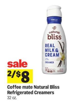 Coffee mate Natural Bliss Refrigerated Creamers