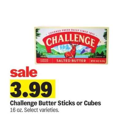 Challenge Butter Sticks or Cubes