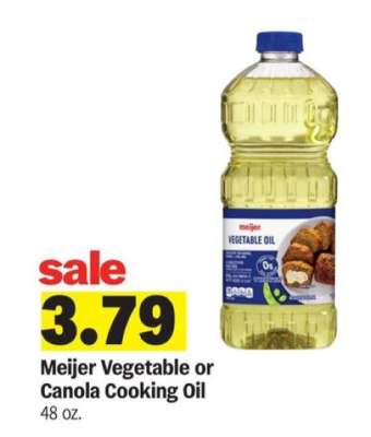 Meijer Vegetable or Canola Cooking Oil