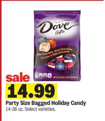 Dove Gifts Party Size Bagged Holiday Candy