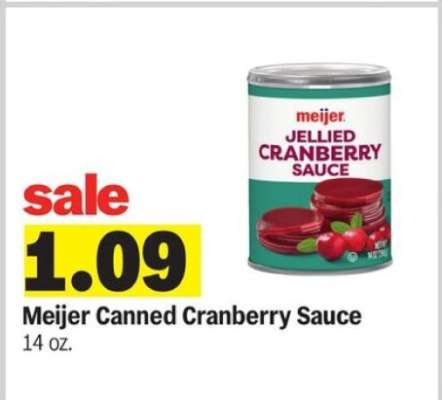 Meijer Canned Cranberry Sauce