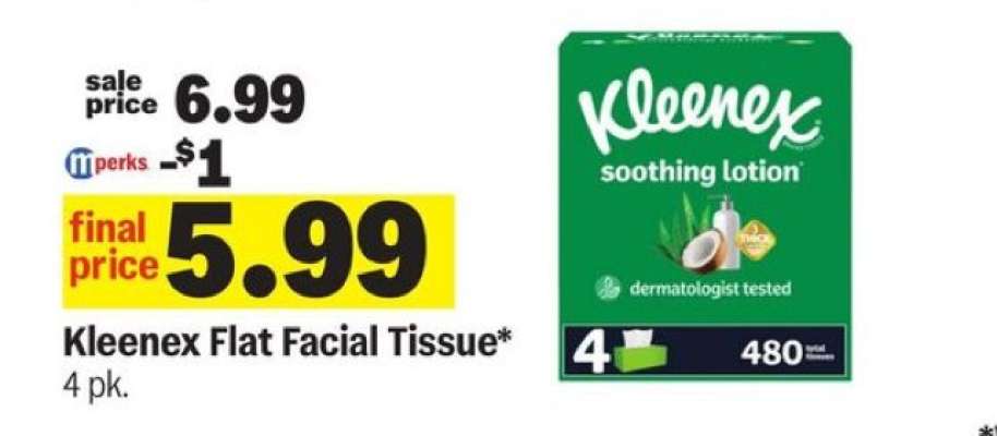 Kleenex Flat Facial Tissue