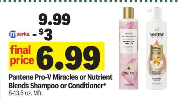 Pantene Pro-V Miracles or Nutrient Blends Shampoo or Conditioner