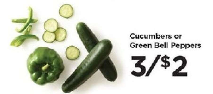 Cucumbers or Green Bell Peppers