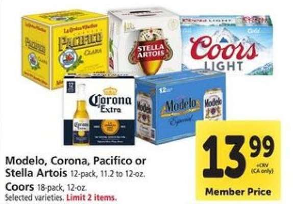 Modelo, Corona, Pacifico, Stella Artois, Coors