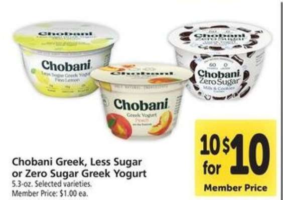 Chobani Greek, Less Sugar or Zero Sugar Greek Yogurt