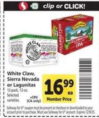 White Claw, Sierra Nevada or Lagunitas