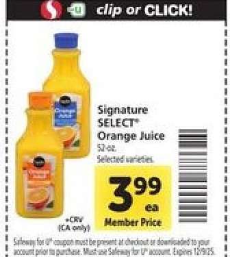 Signature Select Orange Juice