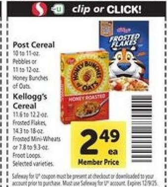 Post & Kellogg's Cereal