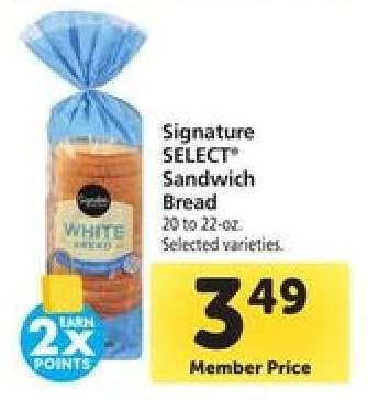 Signature SELECT Sandwich Bread