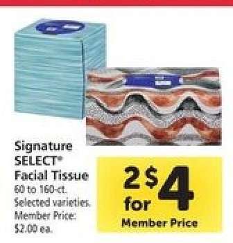 Signature Select Facial Tissue
