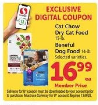 Cat Chow Dry Cat Food / Beneful Dog Food