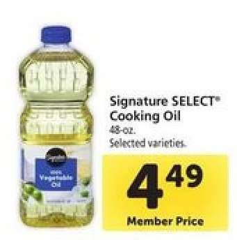 Signature SELECT Cooking Oil