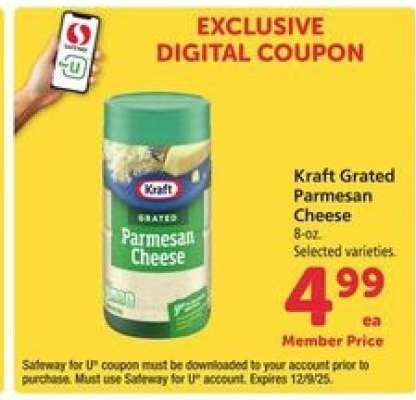 Kraft Grated Parmesan Cheese