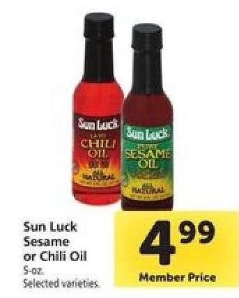 Sun Luck Sesame or Chili Oil