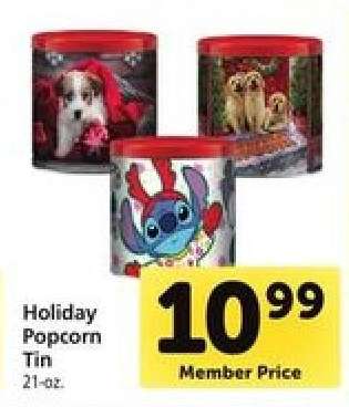 Holiday Popcorn Tin