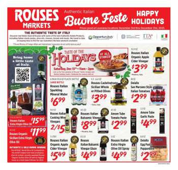 Rouses Markets Flyer - 12/03/2025 - 12/31/2025.