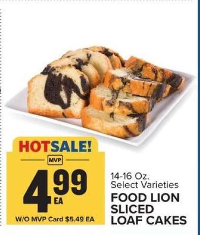 Food Lion Sliced Loaf Cakes