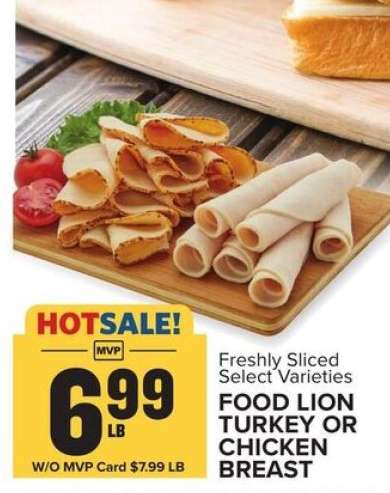 Food Lion Turkey or Chicken Breast