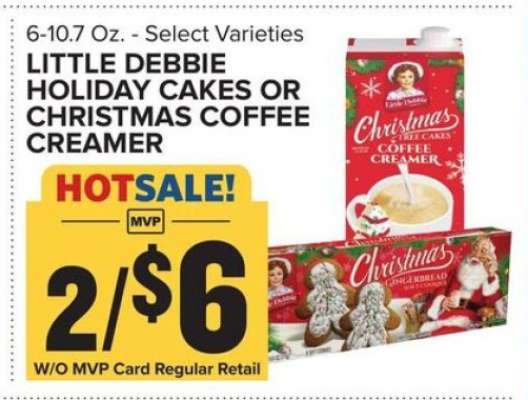 Little Debbie Holiday Cakes or Christmas Coffee Creamer