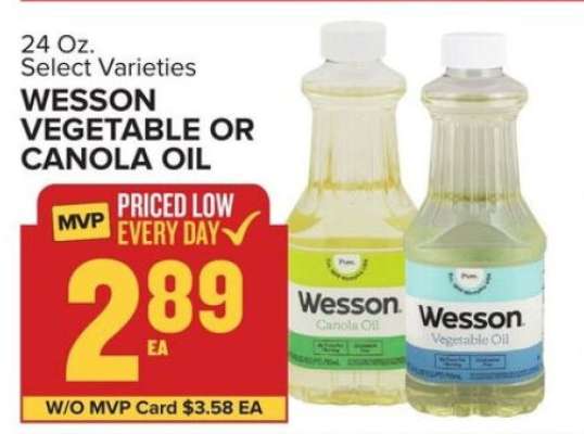 Wesson Vegetable or Canola Oil