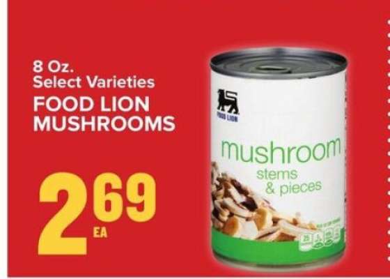 FOOD LION MUSHROOMS